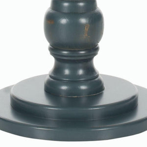 Safavieh Greta Accent Table Round Top Steel Teal Wood NC Coating Pine AMH6603C 683726141174