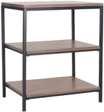 Safavieh Zeke Shelf Unit 3 Tier Red Maple Wood NC Coating MDF ZiNC Alloy AMH6614B 683726228653