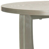 Safavieh Rhodes Accent Table Round Pedestal French Grey Wood NC Coating Elm AMH6617A 683726230694