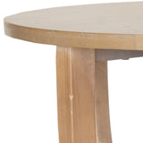 Safavieh Rhodes Accent Table Round Pedestal Red Maple Wood NC Coating Fir AMH6617B 683726230809