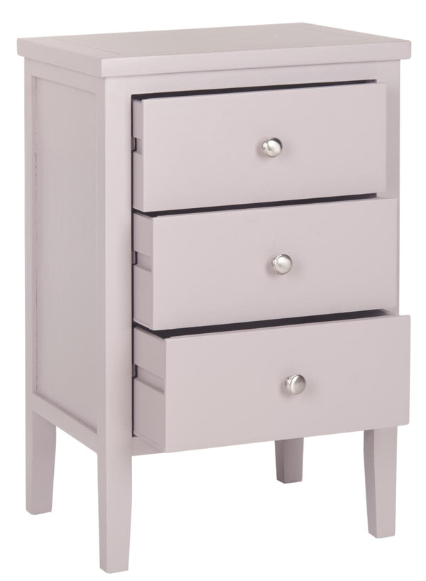 Safavieh Deniz End Table Storage Drawers Quartz Grey Wood NC Coating Pine ZiNC Alloy AMH6628E 683726255222