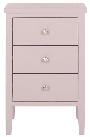 Safavieh Deniz End Table Storage Drawers Quartz Grey Wood NC Coating Pine ZiNC Alloy AMH6628E 683726255222