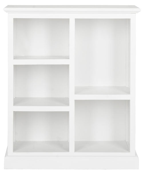 Safavieh Maralah Bookcase White Wood NC Coating Poplar AMH6634B 683726262343
