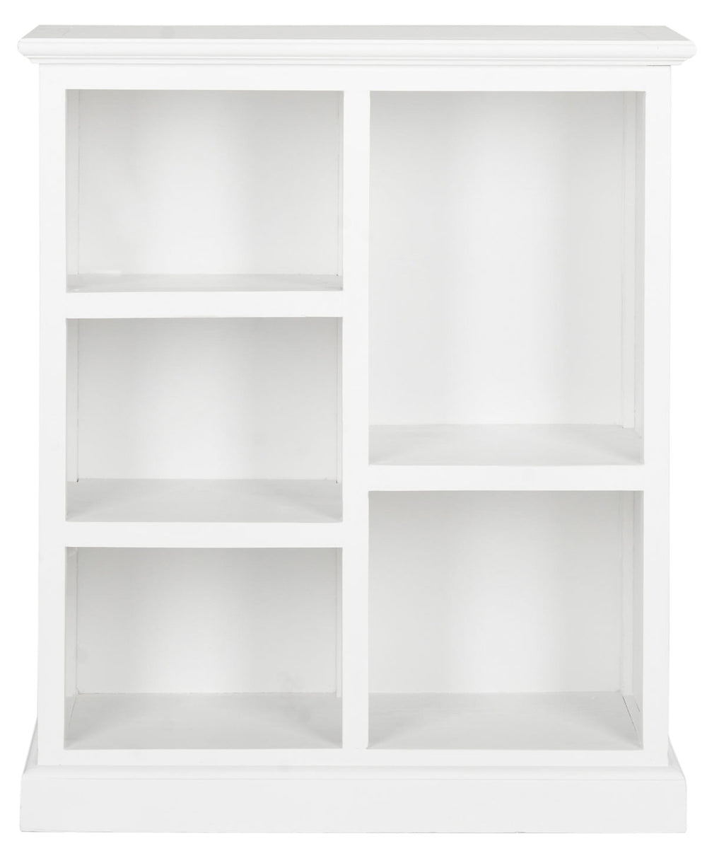 Safavieh Maralah Bookcase White Wood NC Coating Poplar AMH6634B 683726262343