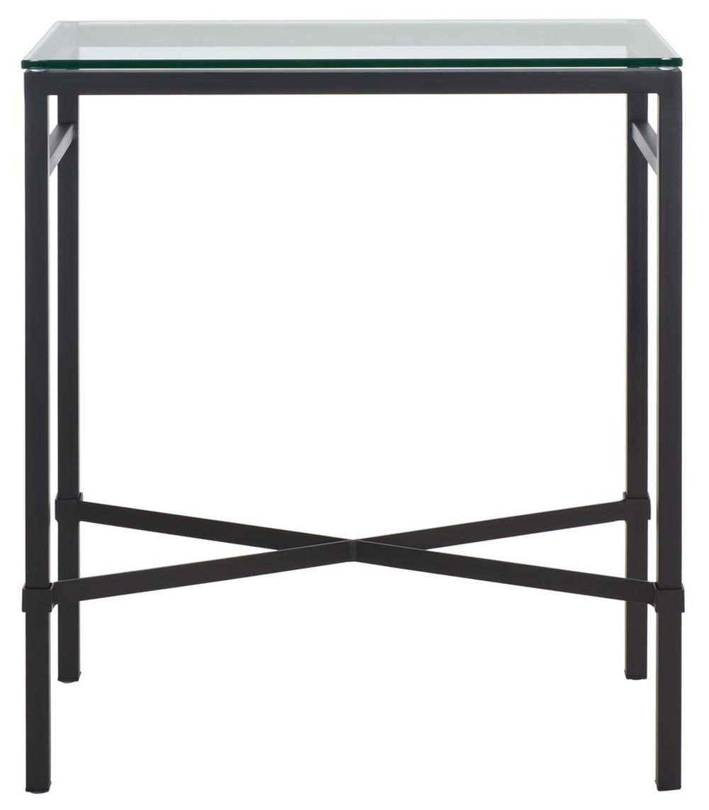 Viggo Elegant Antique Silver Glass Side Table - Modern Sophistication for Your Living Space Decor