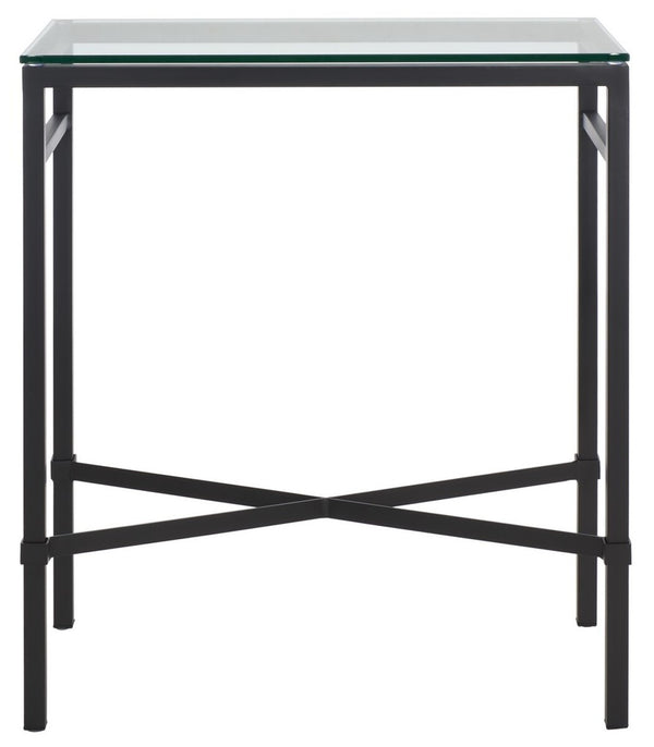 Viggo Elegant Antique Silver Glass Side Table - Modern Sophistication for Your Living Space Decor