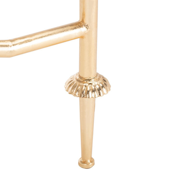 Devi Gold Leaf Coffee Table Gold Metal / Tempered Glass AMH8332A