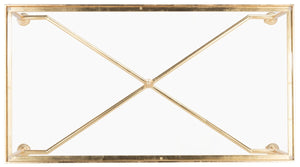 Devi Gold Leaf Coffee Table Gold Metal / Tempered Glass AMH8332A