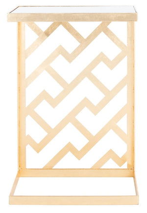 Ozzie Gold Leaf C Table Gold Metal / Tempered Glass AMH8335A