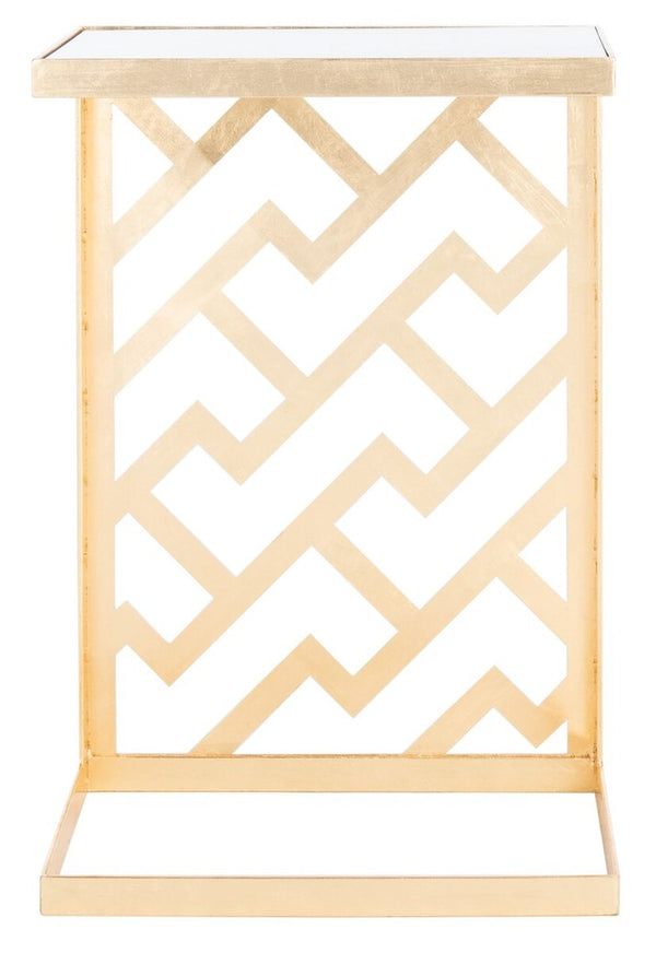 Ozzie Gold Leaf C Table Gold Metal / Tempered Glass AMH8335A