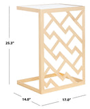 Ozzie Gold Leaf C Table Gold Metal / Tempered Glass AMH8335A