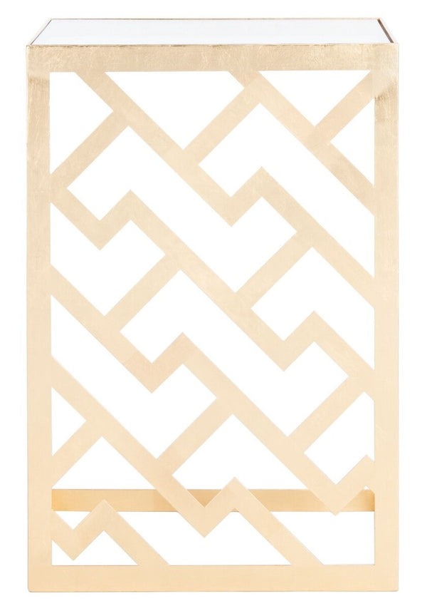 Ozzie Gold Leaf C Table Gold Metal / Tempered Glass AMH8335A