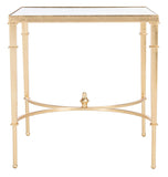 Mendez Gold Leaf Accent Table Gold Metal / Tempered Glass AMH8336A