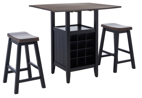  Emeric 3 Pc Set Drop Leaf Pub Table