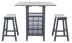  Emeric 3 Pc Set Drop Leaf Pub Table