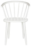 Safavieh - Set of 2 - Blanchard Spindle Side Chair 18''H Curved White NC Coating Rubberwood AMH8512B-SET2 889048075207