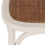 Safavieh - Set of 2 - Franklin Farmhouse Chair 18''H X Back Distressed Ivory Medium Brown Wood NC Coating Oak Rattan Foam AMH9500A-SET2 683726985860