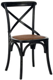 Safavieh - Set of 2 - Franklin Farmhouse Chair 18''H X Back Distressed Hickory Medium Brown Wood NC Coating Oak Rattan Foam AMH9500B-SET2 683726985884