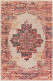 Amsterdam AMS-1022 Traditional Chenille-Polyester Rug AMS1022-576 Bright Red, Ivory, Teal, Camel, Emerald 100% Chenille-Polyester 5' x 7'6"