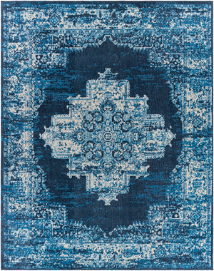 Amsterdam AMS-1024 Traditional Chenille-Polyester Rug AMS1024-810 Navy, Sky Blue, Camel, Beige, Medium Gray 100% Chenille-Polyester 8' x 10'