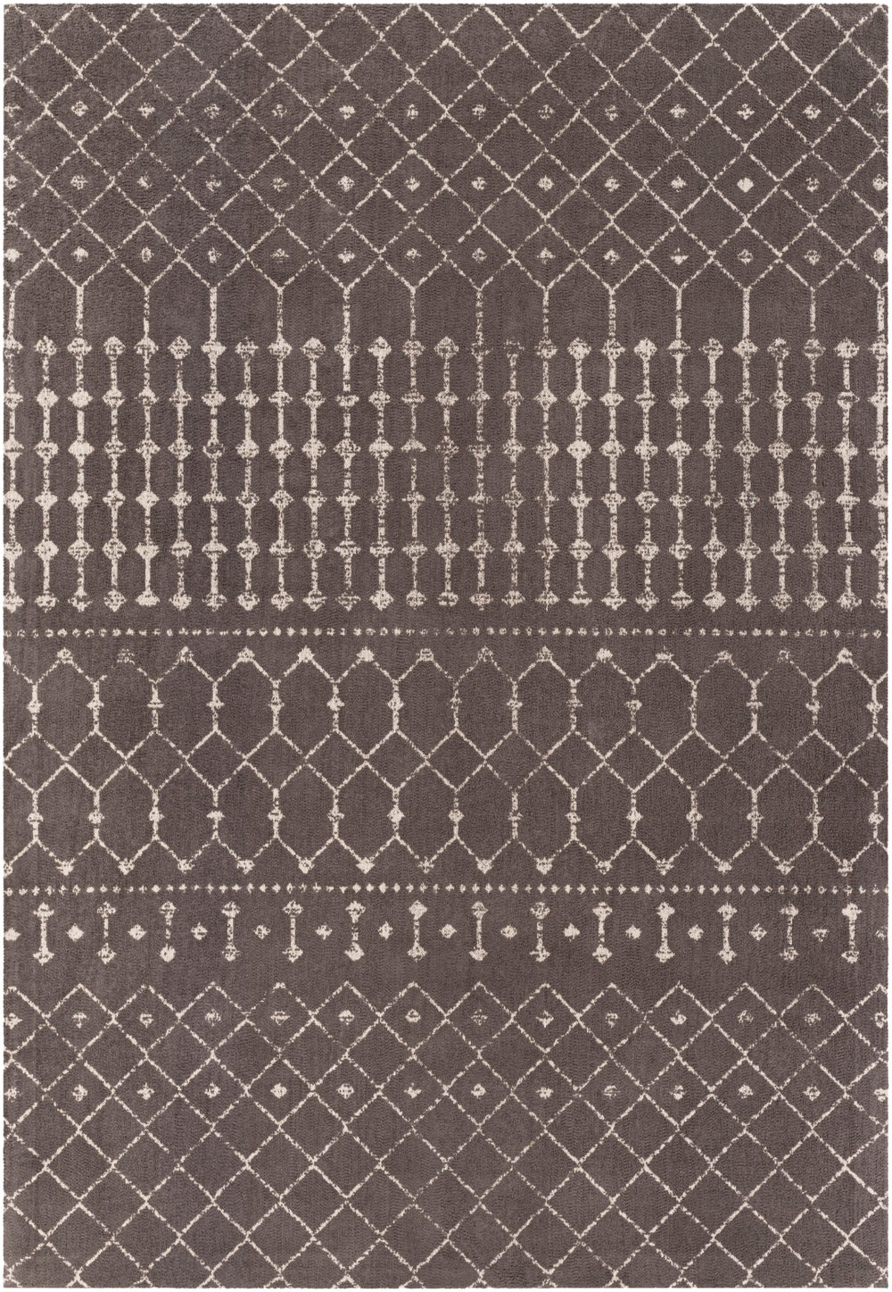 Amsterdam AMS-1026 Global Cotton Rug AMS1026-576 Charcoal, Cream 100% Cotton 5' x 7'6"