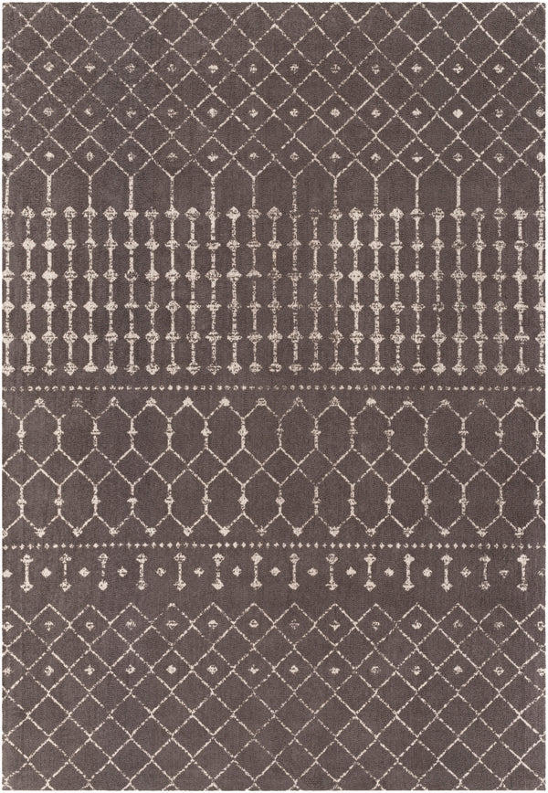 Amsterdam AMS-1026 Global Cotton Rug AMS1026-576 Charcoal, Cream 100% Cotton 5' x 7'6"
