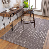 Amsterdam AMS-1026 Global Cotton Rug AMS1026-810 Charcoal, Cream 100% Cotton 8' x 10'