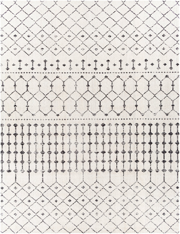 Amsterdam AMS-1027 Global Cotton Rug AMS1027-810 Black, Cream 100% Cotton 8' x 10'