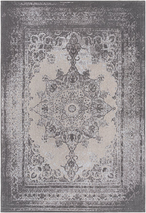 Amsterdam AMS-1029 Traditional Chenille-Polyester Rug AMS1029-576 Charcoal, Medium Gray, Light Gray, Beige 100% Chenille-Polyester 5' x 7'6"