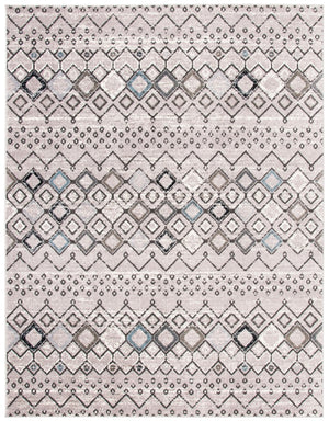 Amsterdam 108 Bohemian Power Loomed 100% Polypropylene Pile Rug Light Grey / Brown