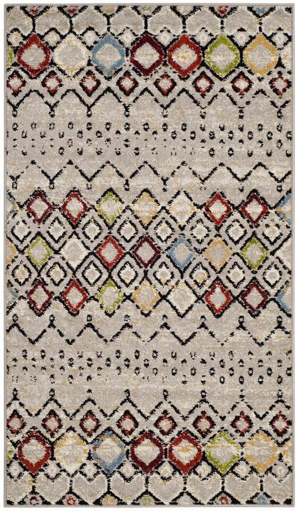 Safavieh Amsterdam 108 Power Loomed 100% Polypropylene Pile Bohemian Rug AMS108G-9SQ