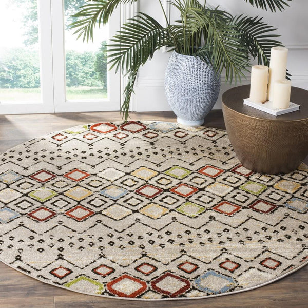 Safavieh Amsterdam 108 Power Loomed 100% Polypropylene Pile Bohemian Rug AMS108G-9SQ