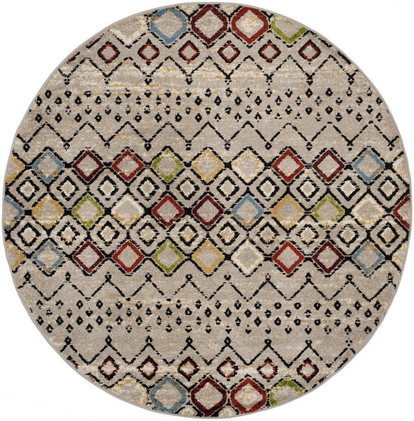 Safavieh Amsterdam 108 Power Loomed 100% Polypropylene Pile Bohemian Rug AMS108G-9SQ