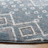 Amsterdam 108 Bohemian Power Loomed 100% Polypropylene Pile Rug Blue / Ivory