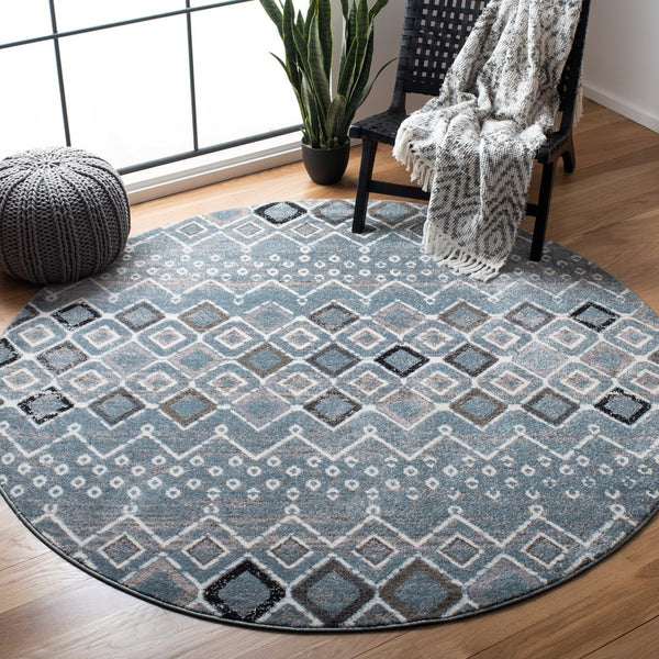 Safavieh Amsterdam 108 Power Loomed 100% Polypropylene Pile Bohemian Rug AMS108L-5SQ