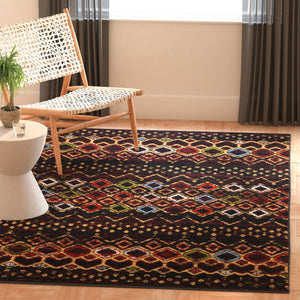 Safavieh Amsterdam 108 Power Loomed 100% Polypropylene Pile Bohemian Rug AMS108P-9SQ