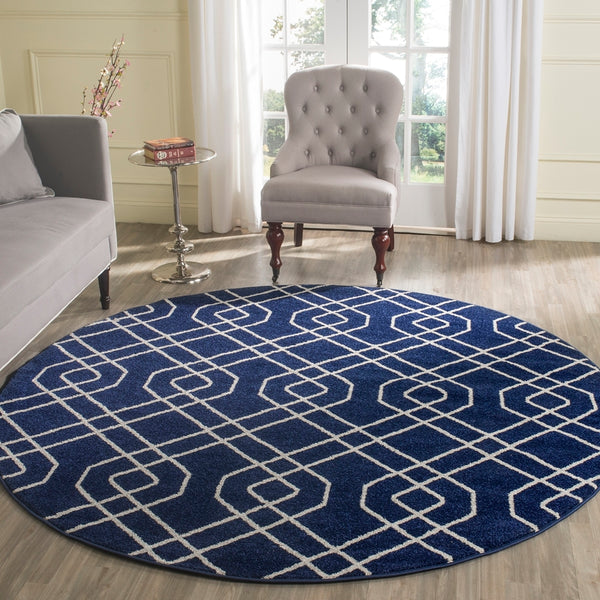 Safavieh Amherst 407 Power Loomed 67% Polypropylene 18% Fibrillated Polypropylene 8% Latex 7% Poly-cotton(warp) Rug AMT407P-4