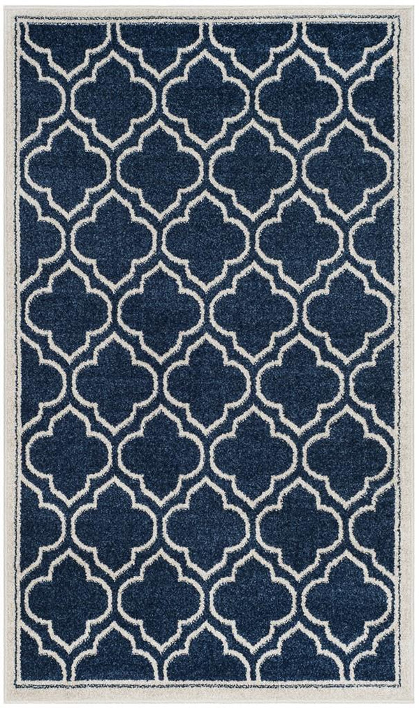 Safavieh Amherst 412 Power Loomed 67% Polypropylene 18% Fibrillated Polypropylene 8% Latex 7% Poly-cotton(warp) Rug AMT412P-3