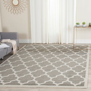 Safavieh Amherst 420 Power Loomed 67% Polypropylene 18% Fibrillated Polypropylene 8% Latex 7% Poly-cotton(warp) Rug AMT420R-3