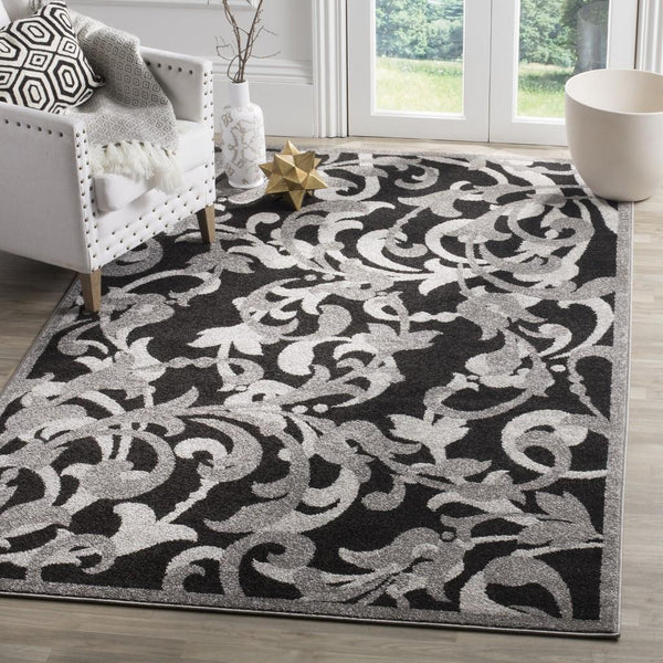 Safavieh Amherst 428 Power Loomed 67% Polypropylene 18% Fibrillated Polypropylene 8% Latex 7% Poly-cotton(warp) Rug AMT428G-3