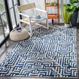 Amherst 443  Power Loomed 67% Polypropylene 18% Fibrillated Polypropylene 8% Latex 7% Poly-Cotton(Warp) Rug Blue / Creme