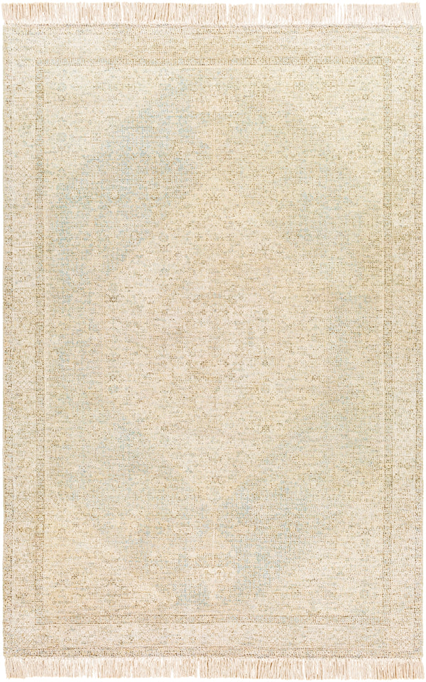 Amasya AMY-2302 Traditional Cotton, Polyester, Viscose, Wool Rug AMY2302-8612 Dark Brown, Aqua, Ivory, Beige 50% Cotton, 20% Polyester, 15% Viscose, 15% Wool 8'6" x 12'