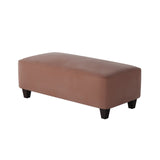 Fusion 100-C Transitional Cocktail Ottoman 100-C Bella Rosewood 49" Wide Cocktail Ottoman