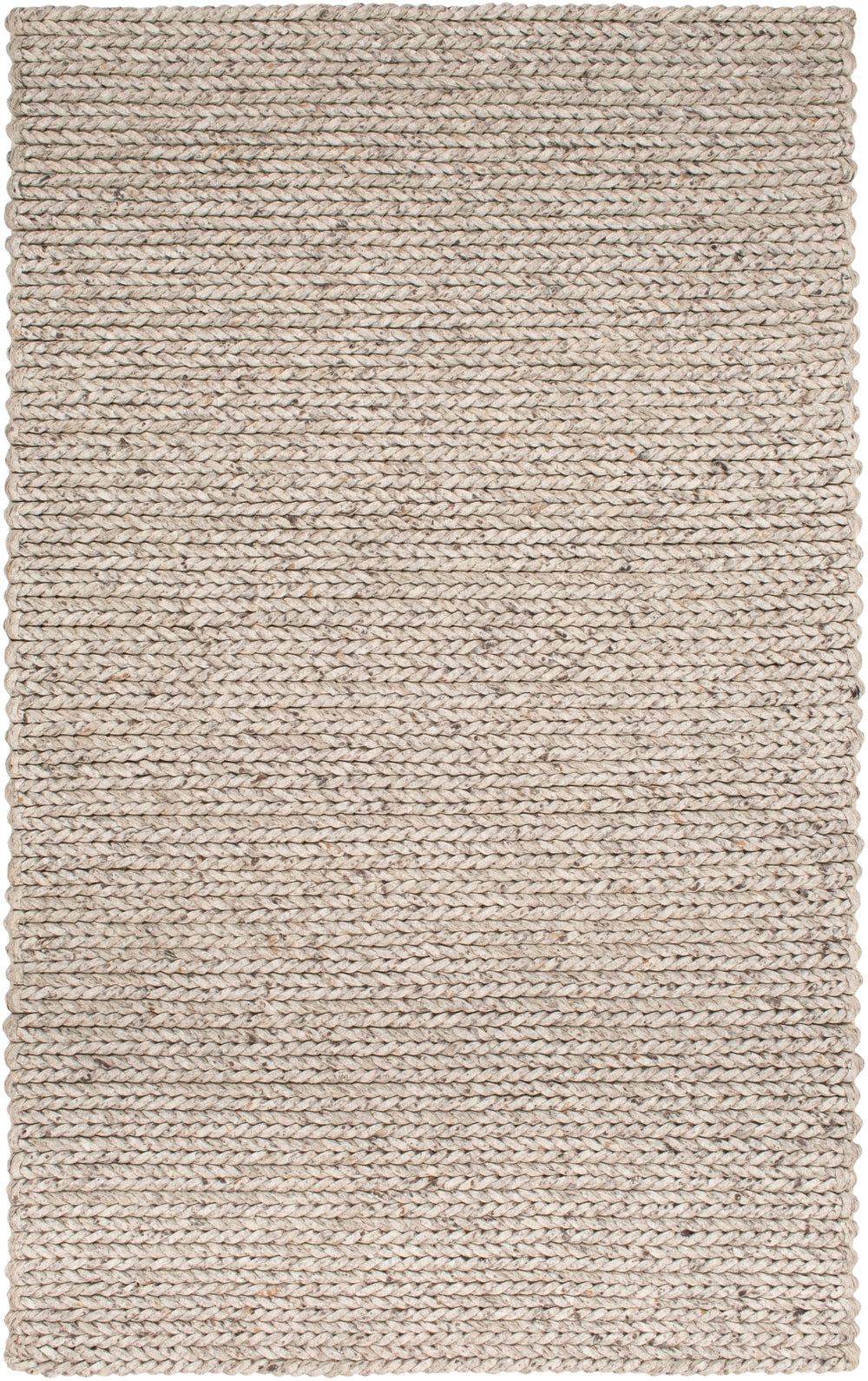 Anchorage ANC-1006 Modern Wool - Felted, Viscose Rug ANC1006-912 Charcoal, Ivory, Dark Brown 70% Wool - Felted, 30% Viscose 9' x 12'