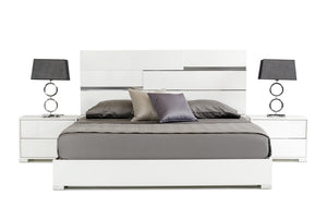 VIG Furniture Eastern King Modrest Ancona Italian Modern White Bed VGACANCONA-BED-WHT-EK