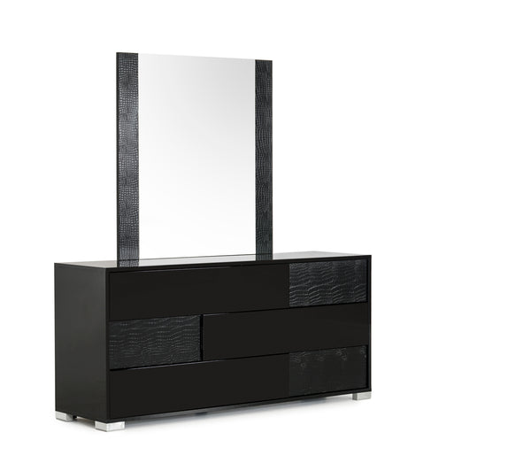 VIG Furniture Modrest Ancona Italian Modern Black Mirror VGACANCONA-MIR-BLK