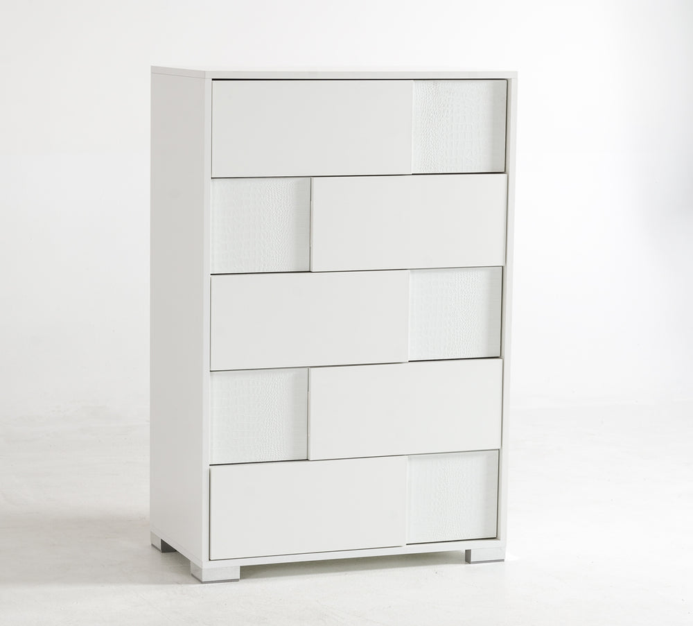 VIG Furniture Modrest Ancona Italian Modern White Chest VGACANCONA-CH-WHT