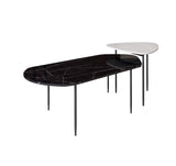 VIG Furniture Modrest Andros - Black Marble + Black Metal Coffee Table VGGMM-CT-1582-BLK-CT