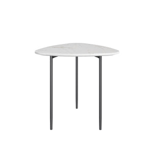 VIG Furniture Modrest Andros - White Marble + Black Metal End Table VGGMM-ET-1582-WHT-ET