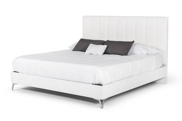 VIG Furniture Nova Domus Angela - Italian Modern White Eco Leather Bed  VGACANGELA-BED